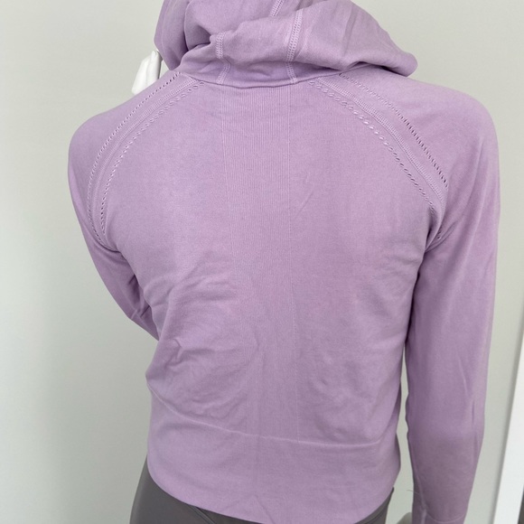 Lilac Crop Top Athletic Hoodie - Picture 7 of 7